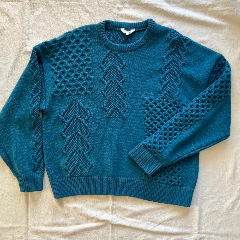 KOTN Deep Teal Cable Knit	unisex M-L
